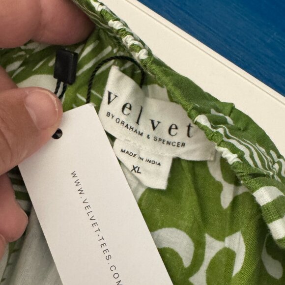 NWT Velvet by Graham and Spencer NWT Sz XL Juliana Skirt and Top in Green Floral - Picture 14 of 16